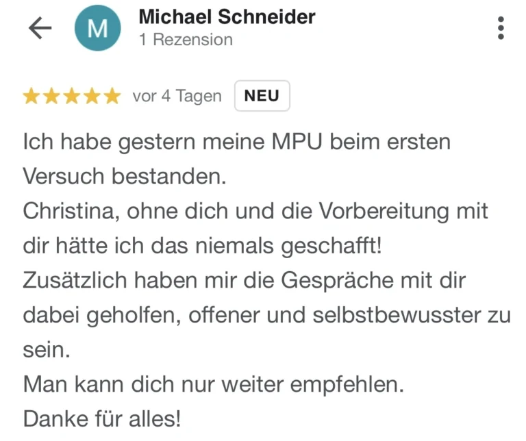 MPU Bestehensquote Erfahrungsbericht MPU Schlich Bonn